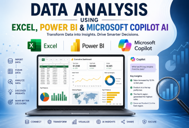 Data Analysis Using Excel, Power BI & Microsoft Copilot AI